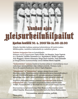 Kisatapahtuman julistekopio