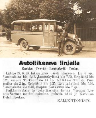 Linja-autoliikennettä 1928 alkaen