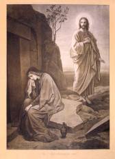 Maria Magdaleena itkee haudalla